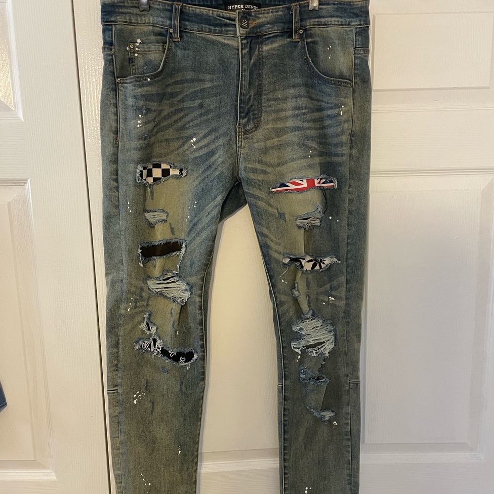 Hyper Denim Indigo Patch Jeans